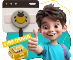 Тестирование & Vibe Debug. Охотники за багами - КИБЕРшкола программирования для детей, компьютерные курсы для школьников, начинающих и подростков - KIBERone г. Котлас