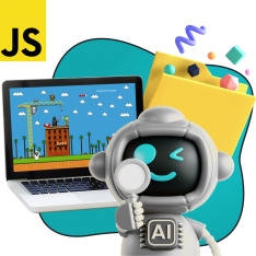 Язык программирования JavaScript + AI. Проектное обучение + геймификация + AI-помощники - КИБЕРшкола программирования для детей, компьютерные курсы для школьников, начинающих и подростков - KIBERone г. Котлас